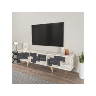 HANAH HOME TV polica 3 D White Marble