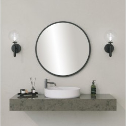 HANAH HOME Dekorativno ogledalo Yuvarlak Mirror Black