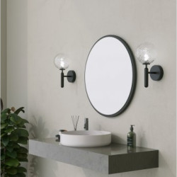 HANAH HOME Dekorativno ogledalo Yuvarlak Mirror Black