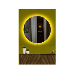 HANAH HOME Ogledalo sa LED osvetljenjem Round Diameter: 40 cm Yellow