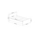 HANAH HOME Bračni krevet Kale Bedstead 150 x 200 White