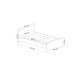 HANAH HOME Bračni krevet Kale Bedstead 160 x 200 White