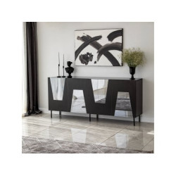 HANAH HOME Komoda Venice Black Fume