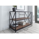 HANAH HOME Polica Zena Walnut Black