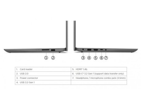 LENOVO IdeaPad 1 15AMN7 (Cloud Grey) FHD, Athlon Silver 7120U, 8GB, 256GB SSD (82VG006MYA // Win 10 Home)