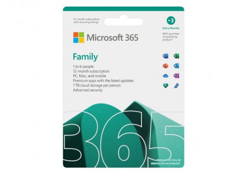 MICROSOFT 365 Family 32bit/64bit (6GQ-01890) Office paket