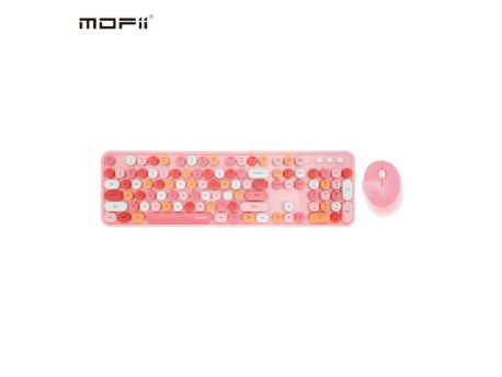 MOFII WL sweet retro set tastatura i miš u PINK boji