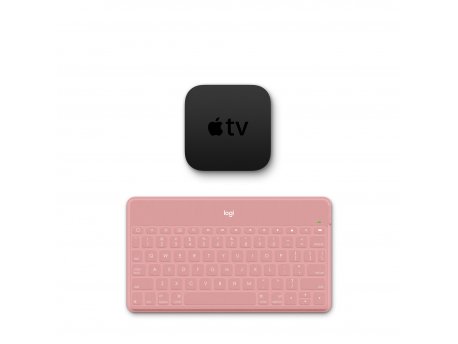 LOGITECH Tastatura Keys-to-go Ultra-light, Ultra-Portable Bluetooth za iPhone, iPad, Apple TV i Mac - roze - UK