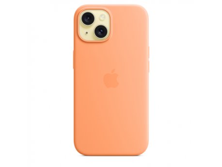 APPLE IPhone 15 Silicone Case w MagSafe - Orange Sorbet (mt0w3zm/a)