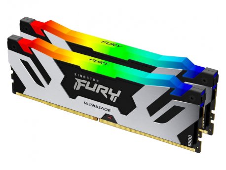 KINGSTON DIMM DDR5 96GB (2x48GB kit) 6000MT/s KF560C32RSAK2-96 FURY Renegade Silver/Black RGB XMP