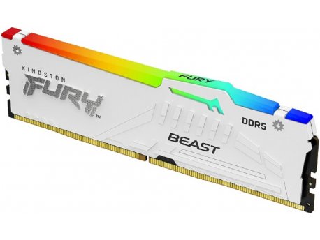 KINGSTON DIMM DDR5, 32GB, 5.200MHz, FURY Beast White RGB XMP (KF552C40BWA-32)