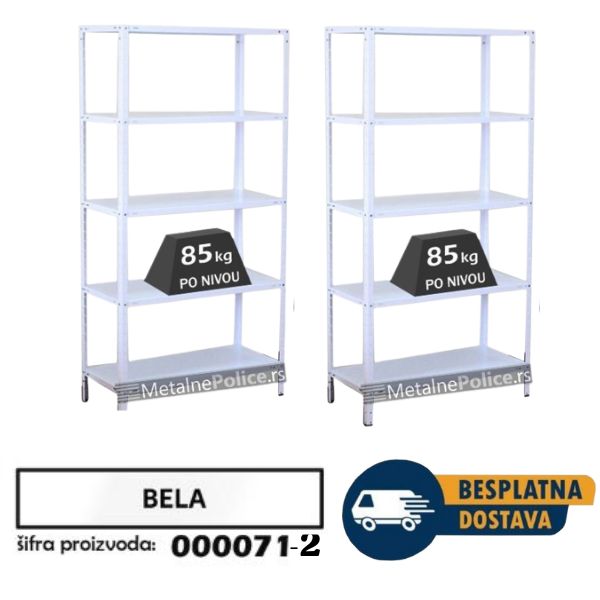 Komplet od 2 police 200x90x40cm 5x85kg cena