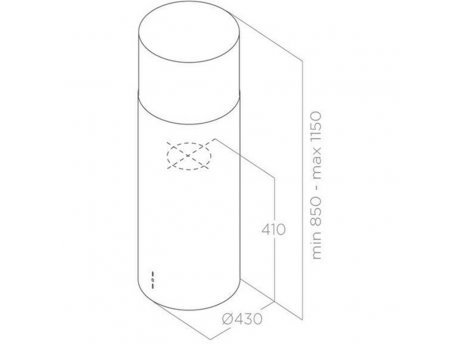 ELICA TUBE PRO ISLAND BL MAT /A/43