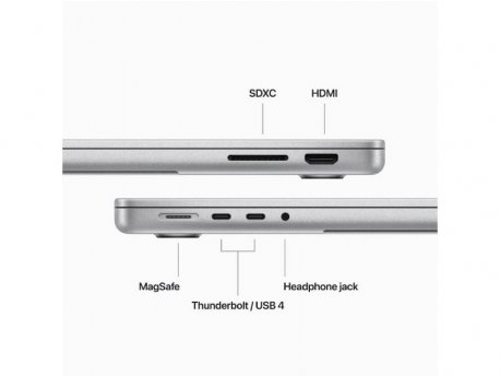 APPLE MacBook Pro 14 (Silver) M3, 16GB, 1TB SSD, YU raspored (mxe13cr/a)