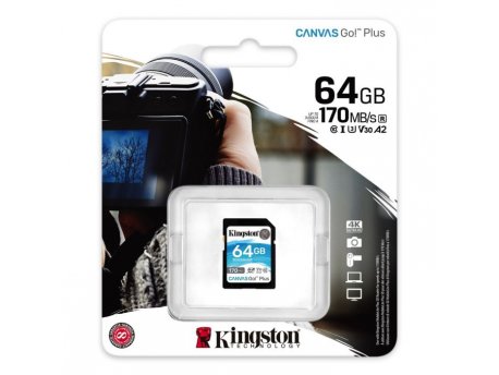 KINGSTON Memorijska kartica Canvas Go! Plus SD 64GB SDG3/64GB