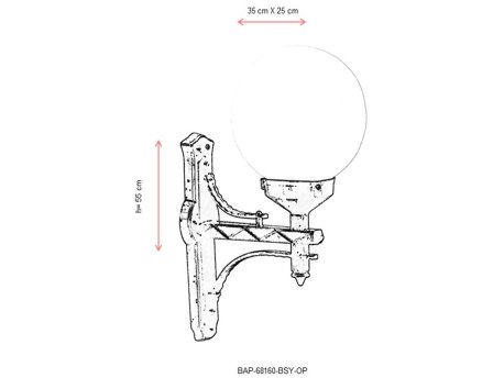 OPVIQ Zidna svetiljka BAP 68160 BSY OP