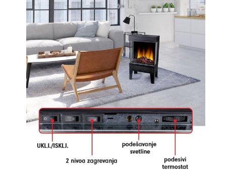 ClassicFire Elektricni kamin LUCCA