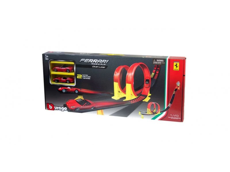 BURAGO FERRARI dual loop PLAYSET 1:43