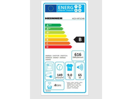 HEINNER Mašina za sušenje veša HCD-V9T1CHB 9kg/15programa/kondenzaciona