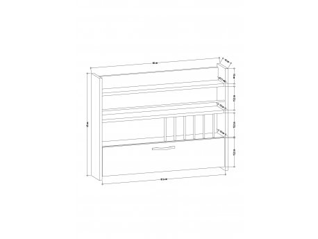 HANAH HOME Kuhinjska polica Knott White