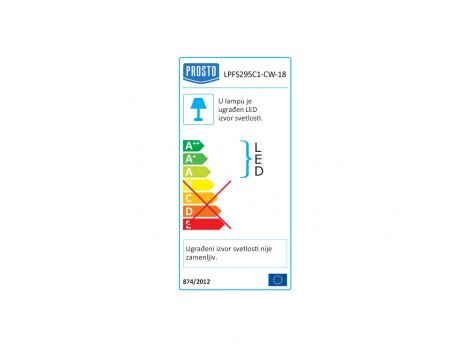 PROSTO LED plafonjera sa senzorom pokreta 18W hladno bela