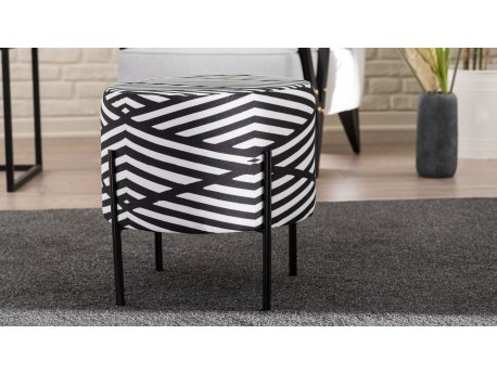 Atelier del Sofa Tabure Flow Black White