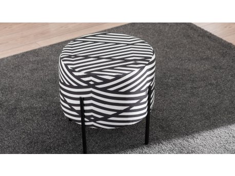 Atelier del Sofa Tabure Flow Black White