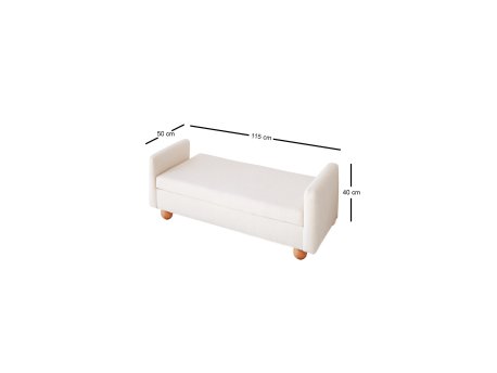 Atelier del Sofa Tabure Tedy Sandikli White