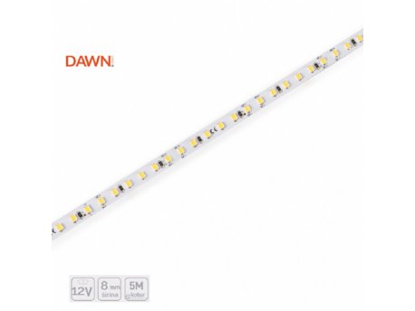 DAWN Led traka 12V 8W/M 6500K IP20 (HL 2835-120-W, 5M, 5MM)