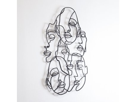 WALLXPERT Zidna dekoracija Faces Line Art APT743 S