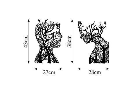 WALLXPERT Zidna dekoracija Tree Man And Woman 325