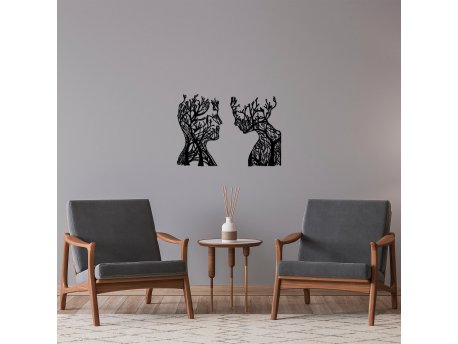 WALLXPERT Zidna dekoracija Tree Man And Woman 325