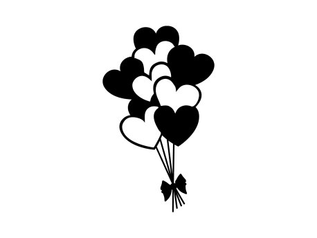 WALLXPERT Zidna dekoracija Balloons Black