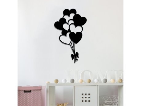 WALLXPERT Zidna dekoracija Balloons Black