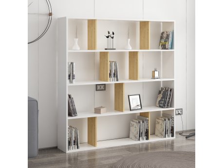 HANAH HOME Polica za knjige Hodbi White Oak