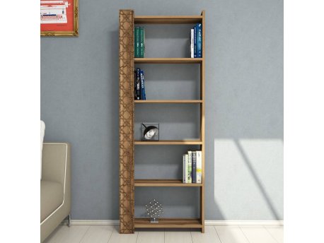 HANAH HOME Polica za knjige City Walnut Walnut