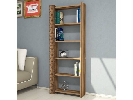 HANAH HOME Polica za knjige City Walnut Walnut