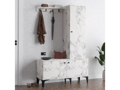 HANAH HOME Cipelarnik sa čivilukom Lex Carrara Marble