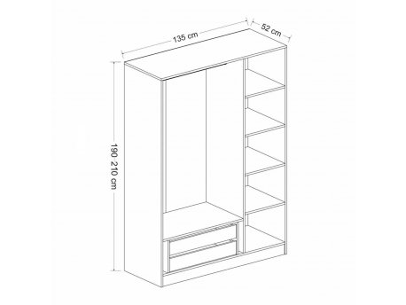 HANAH HOME Garderober Kale White 2254