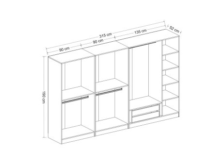 HANAH HOME Ormar Kale 4931