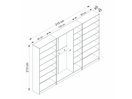 HANAH HOME Ormar za hodnik Noah 8259