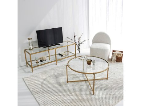 HANAH HOME Sto za dnevnu sobu Gold Sun S404