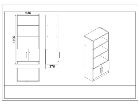 HANAH HOME Set kancelarijskog nameštaja Vo18 Ob