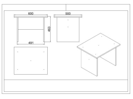 HANAH HOME Set kancelarijskog nameštaja Vo19 Ba