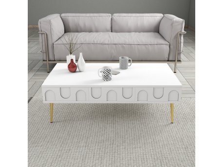 HANAH HOME Sto za dnevnu sobu Lyon 33 White Gold