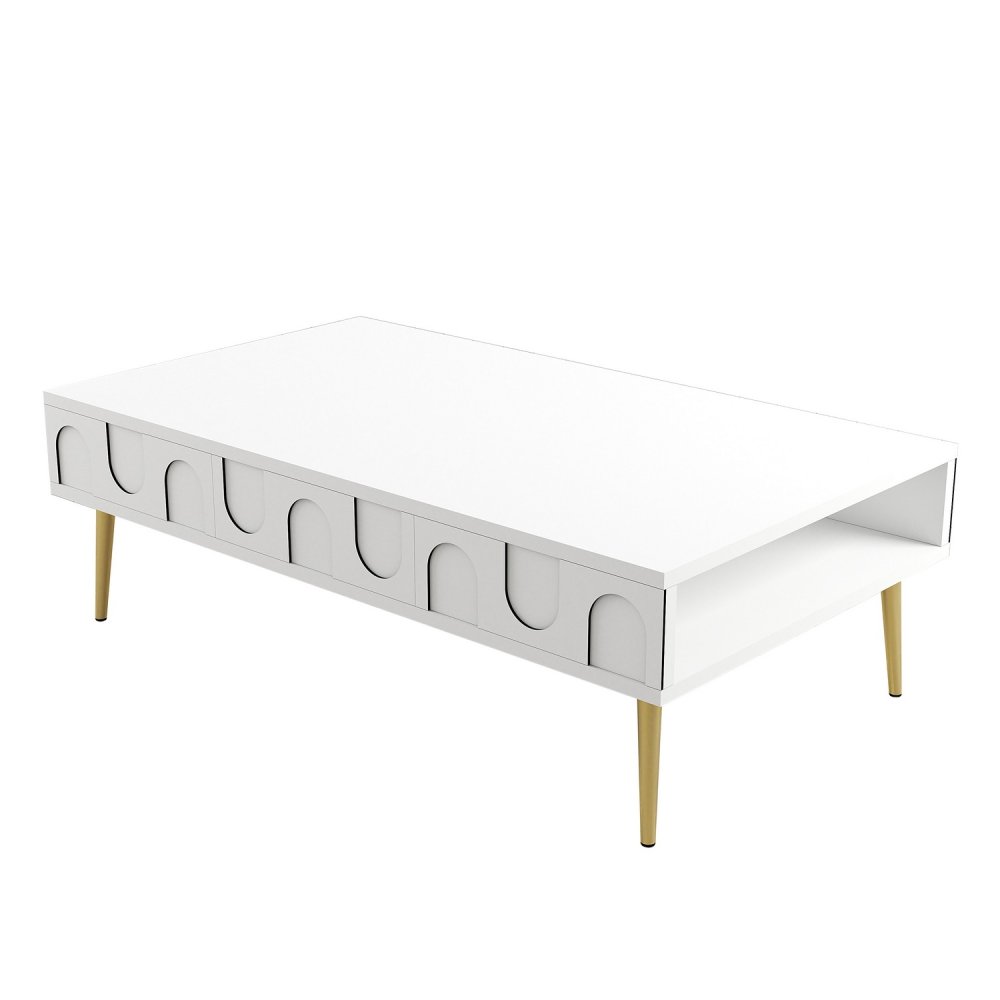 HANAH HOME Sto za dnevnu sobu Lyon 33 White Gold