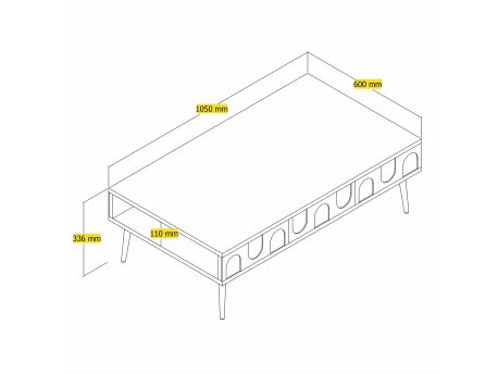 HANAH HOME Sto za dnevnu sobu Lyon 33 White Gold