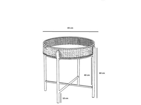 HANAH HOME Pomoćni stočić Kolezyum 65 Black