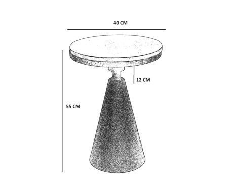 HANAH HOME Pomoćni stočić Kule Black Walnut