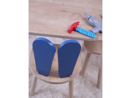 HANAH HOME Dečiji sto i stolica Bunny One Chair Set Blue Brown